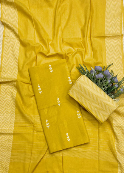 97D Cotton Yellow suit Fabric / CKC Cotton Bazaar