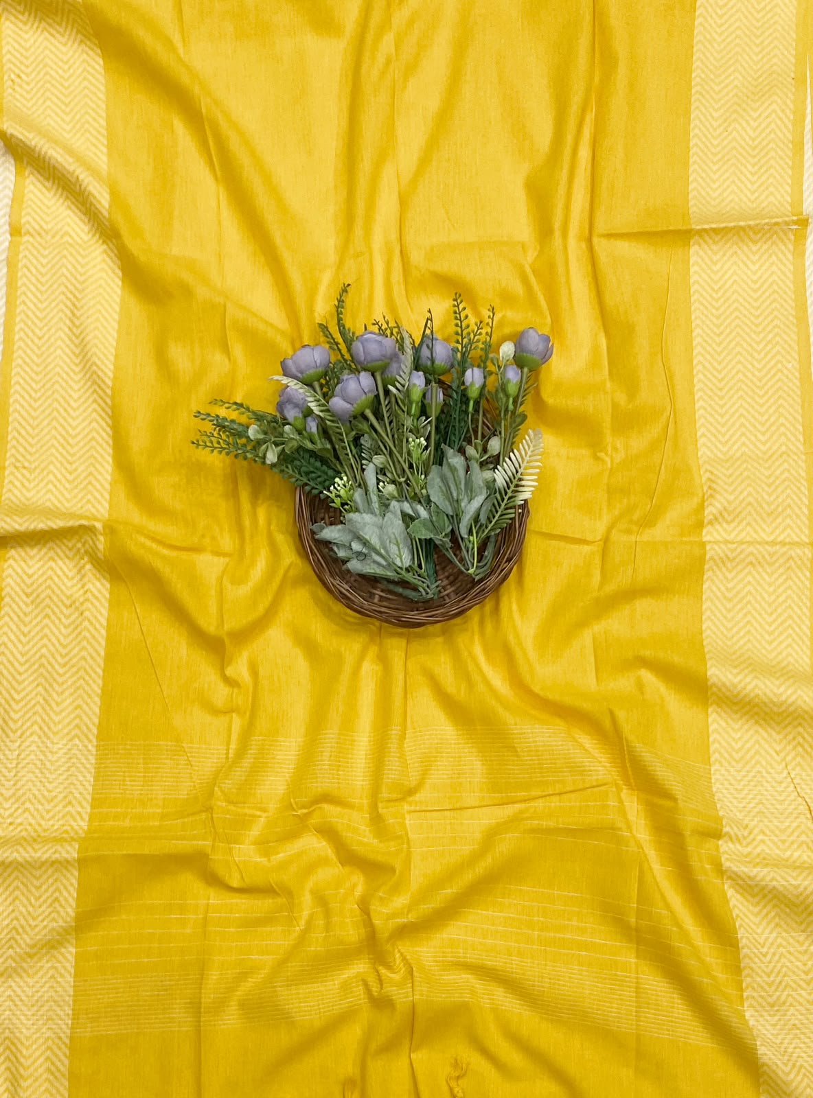 97D Cotton Yellow suit Fabric / CKC Cotton Bazaar