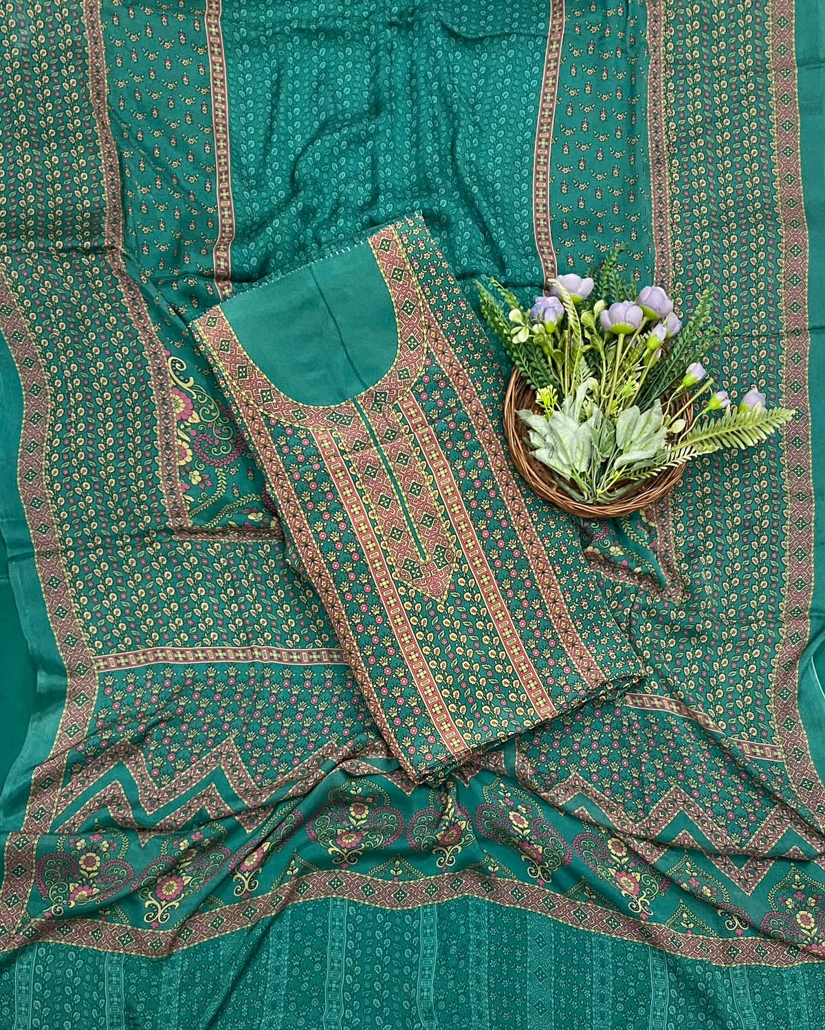 116D Crepe Dark Sea Green Suit Fabric / CKC Crepe Suits
