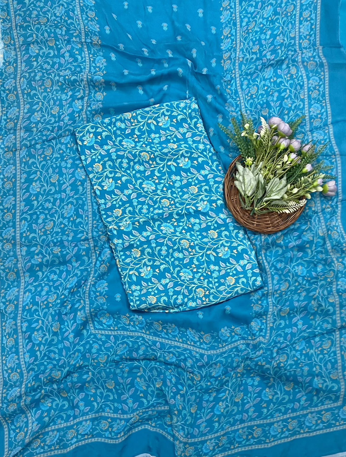 41D Crepe Blue Suit Fabric / CKC Crepe Suits