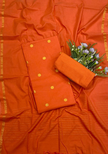 125D Cotton Orange suit Fabric / CKC Cotton Bazaar