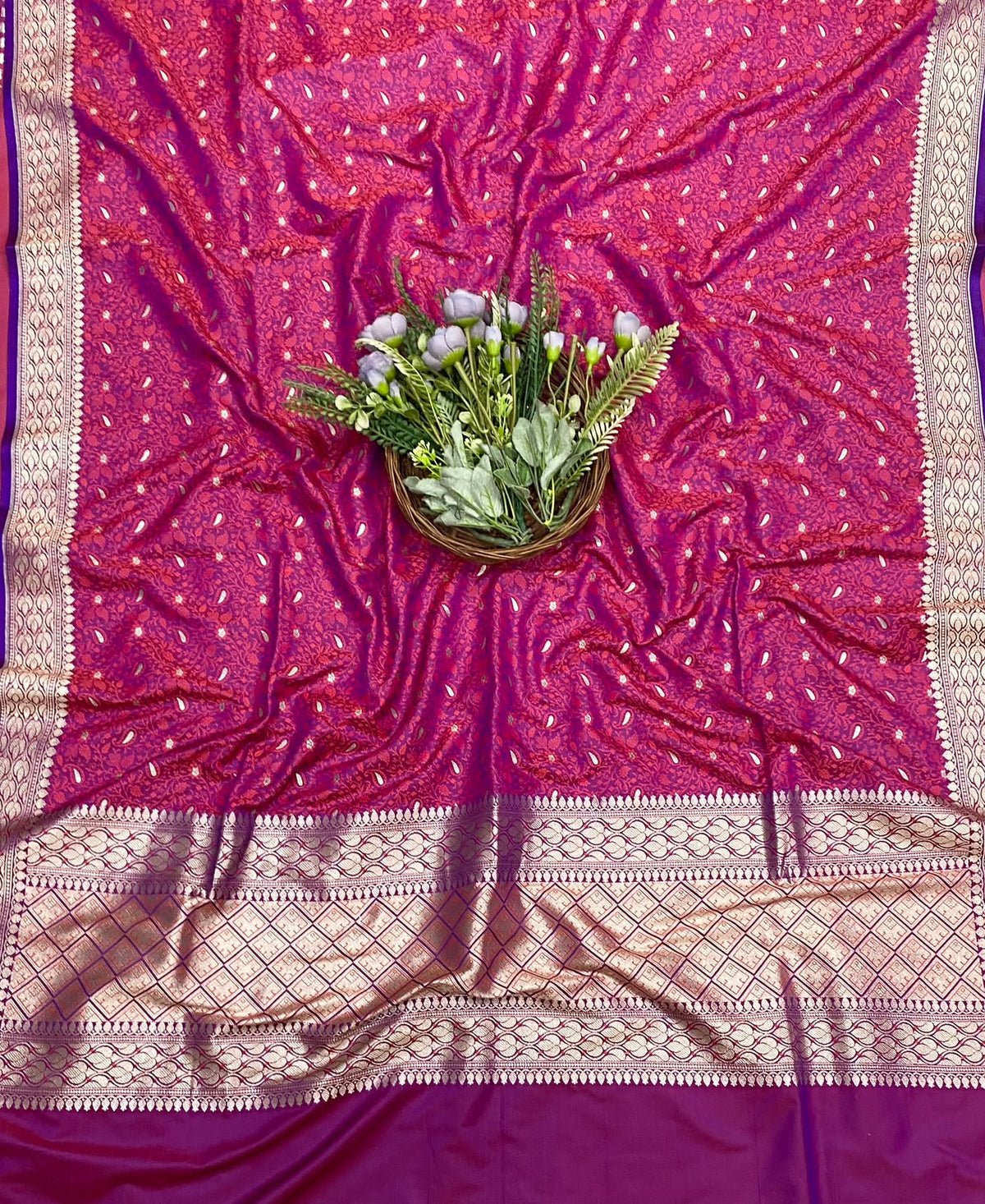 120D Banarasi Silk Purple Suit Fabric / CKC Banarasi Edit