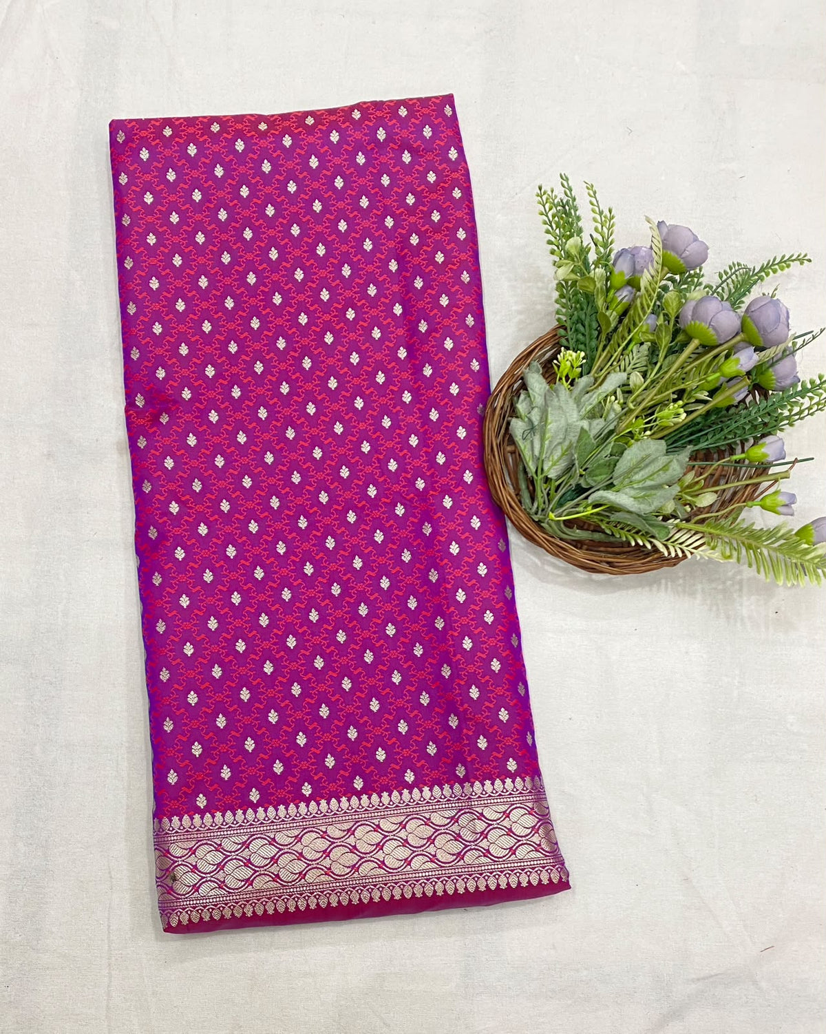 120D Banarasi Silk Purple Suit Fabric / CKC Banarasi Edit
