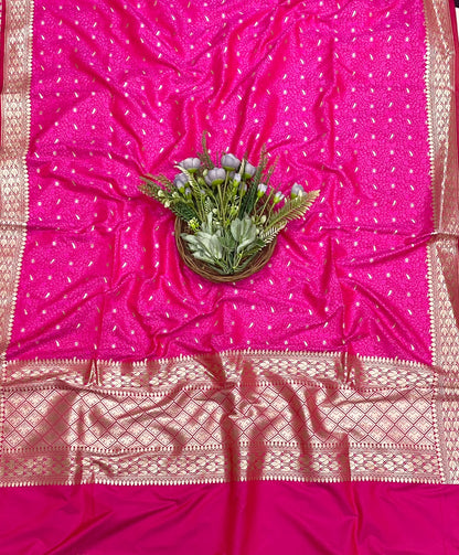 119D Banarasi Silk Dark Majenta Suit Fabric / CKC Banarasi Edit