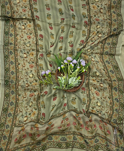 170D Crepe Pista Green  Suit Fabric / CKC Crepe Suits