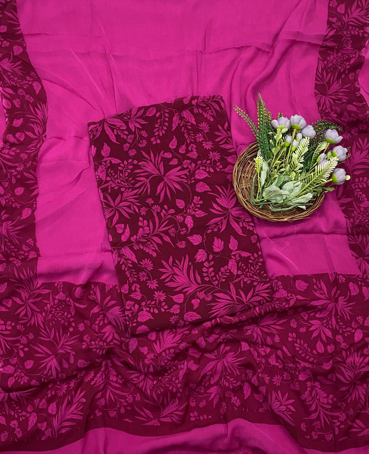 173D Crepe Magenta Suit Fabric / CKC Crepe Suits