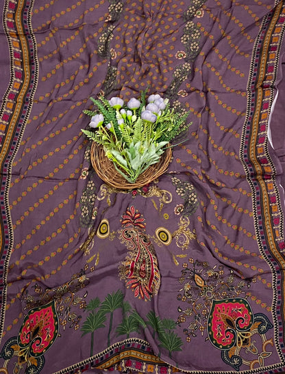 181D Crepe Mauve Suit Fabric/ CKC Partywear Collection