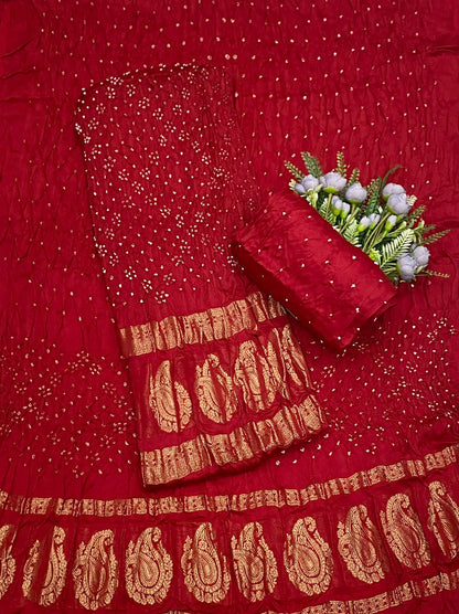 160D Pure Modal Red Suit Fabric / CKC Jaipuri Suits