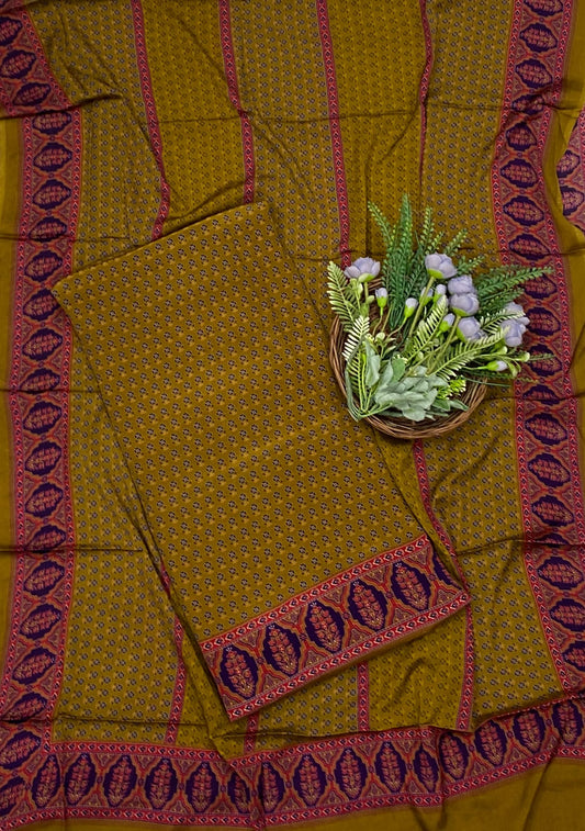 232D Crepe Mustard Suit Fabric / CKC Crepe Suits