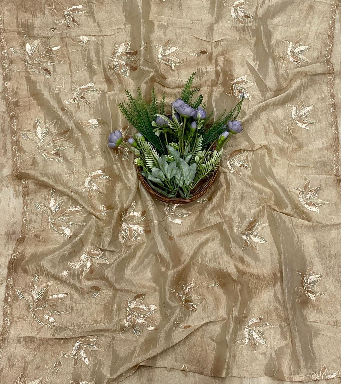 249D Shimmer Dusty Beige Suit Fabric/ CKC Partywear Collection