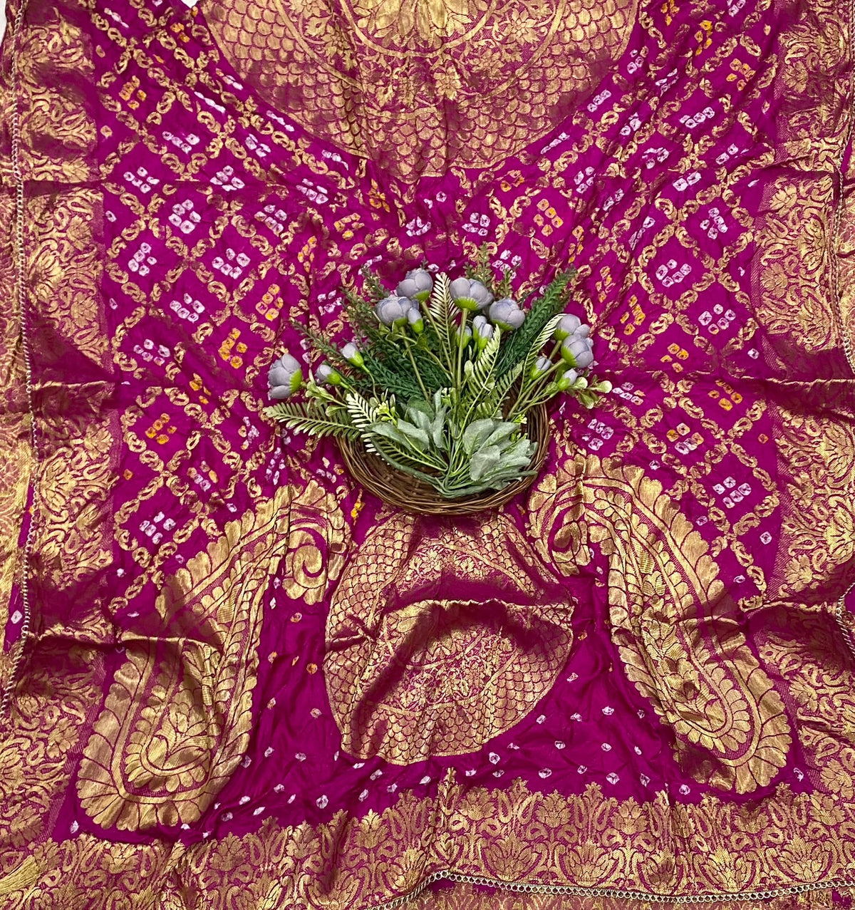 378D Gharchola Hot Pink Suit Fabric / CKC Jaipuri Suits