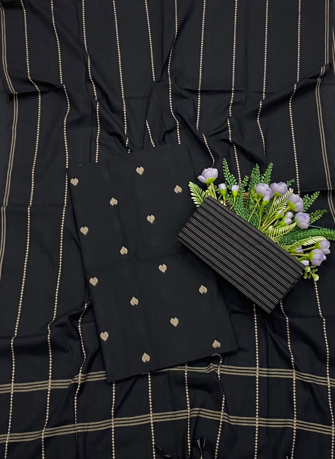 359D Cotton Black suit Fabric / CKC Cotton Bazaar
