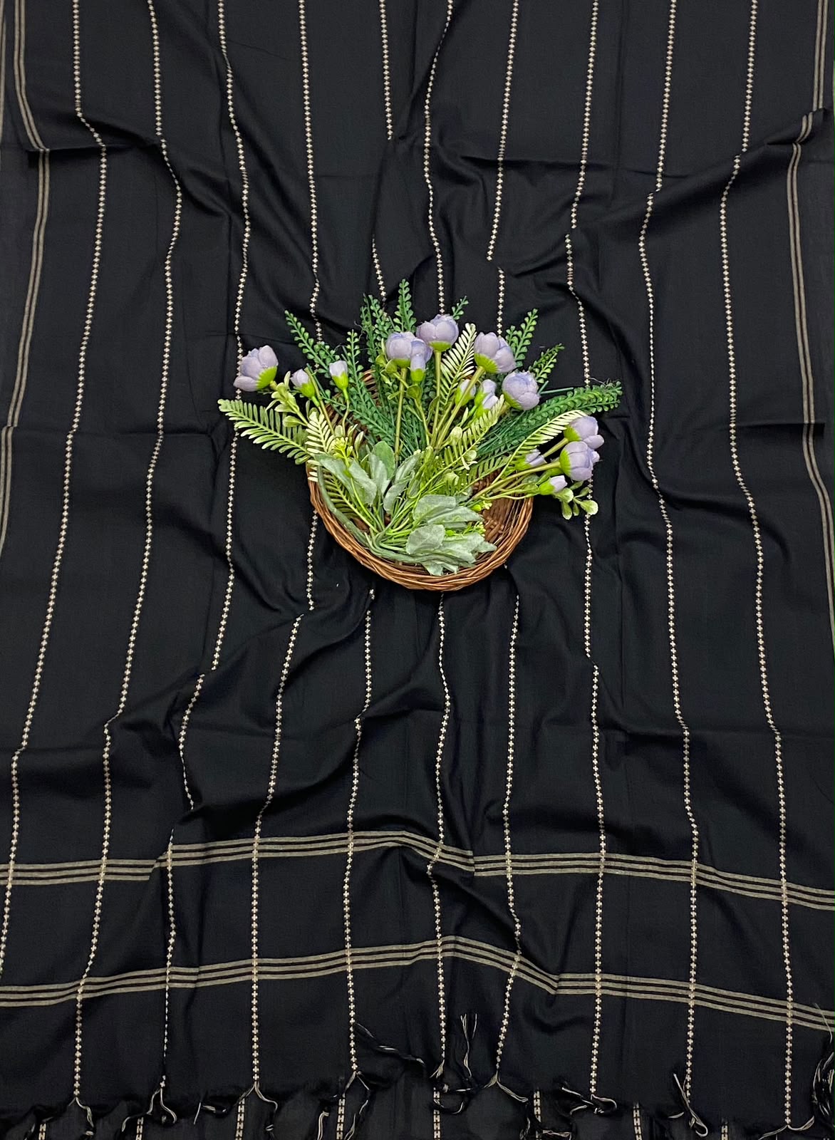 359D Cotton Black suit Fabric / CKC Cotton Bazaar