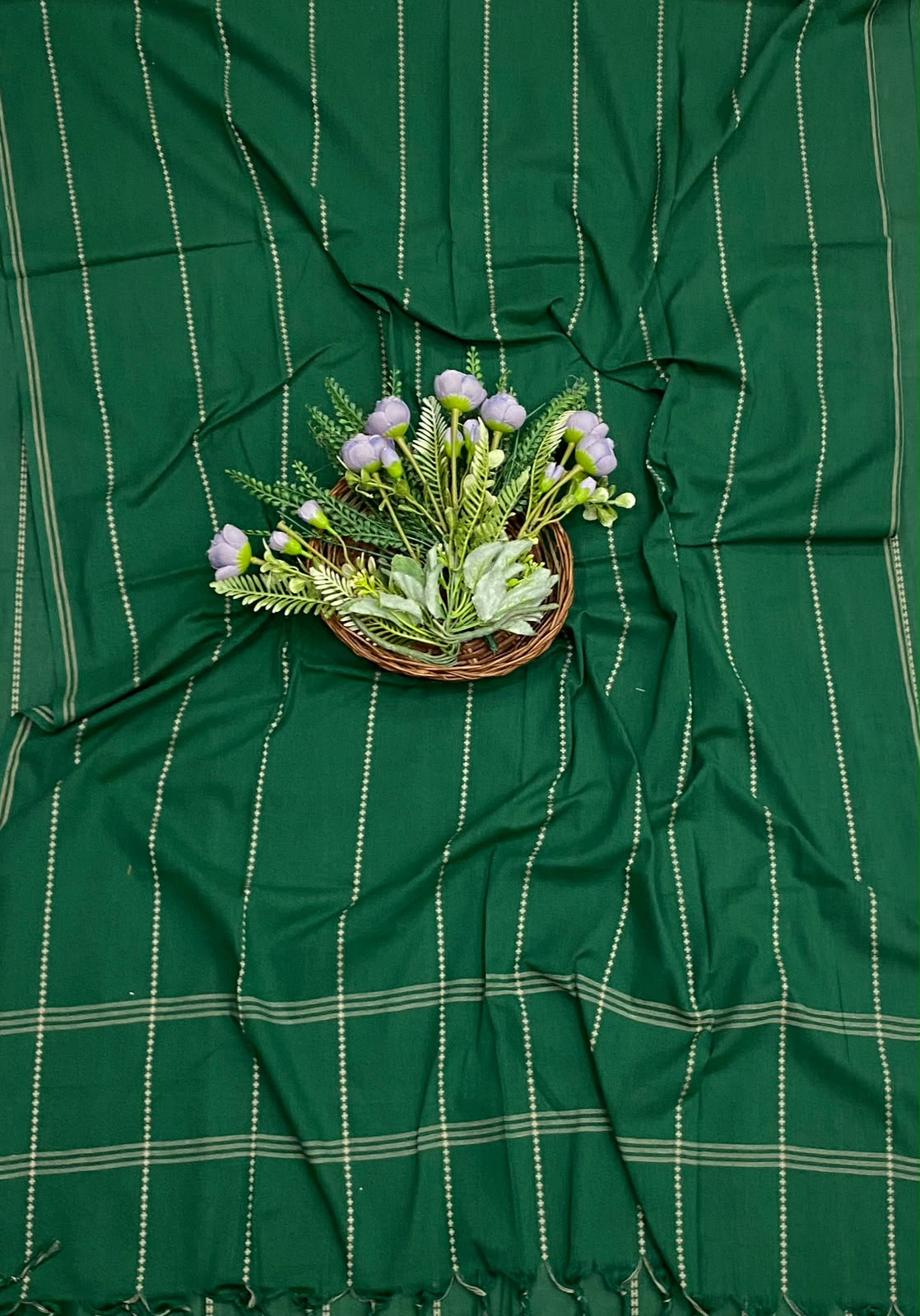 357D Cotton Dark Green suit Fabric / CKC Cotton Bazaar