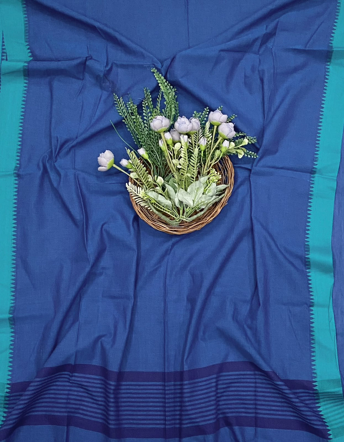 352D Cotton Blue suit Fabric / CKC Cotton Bazaar