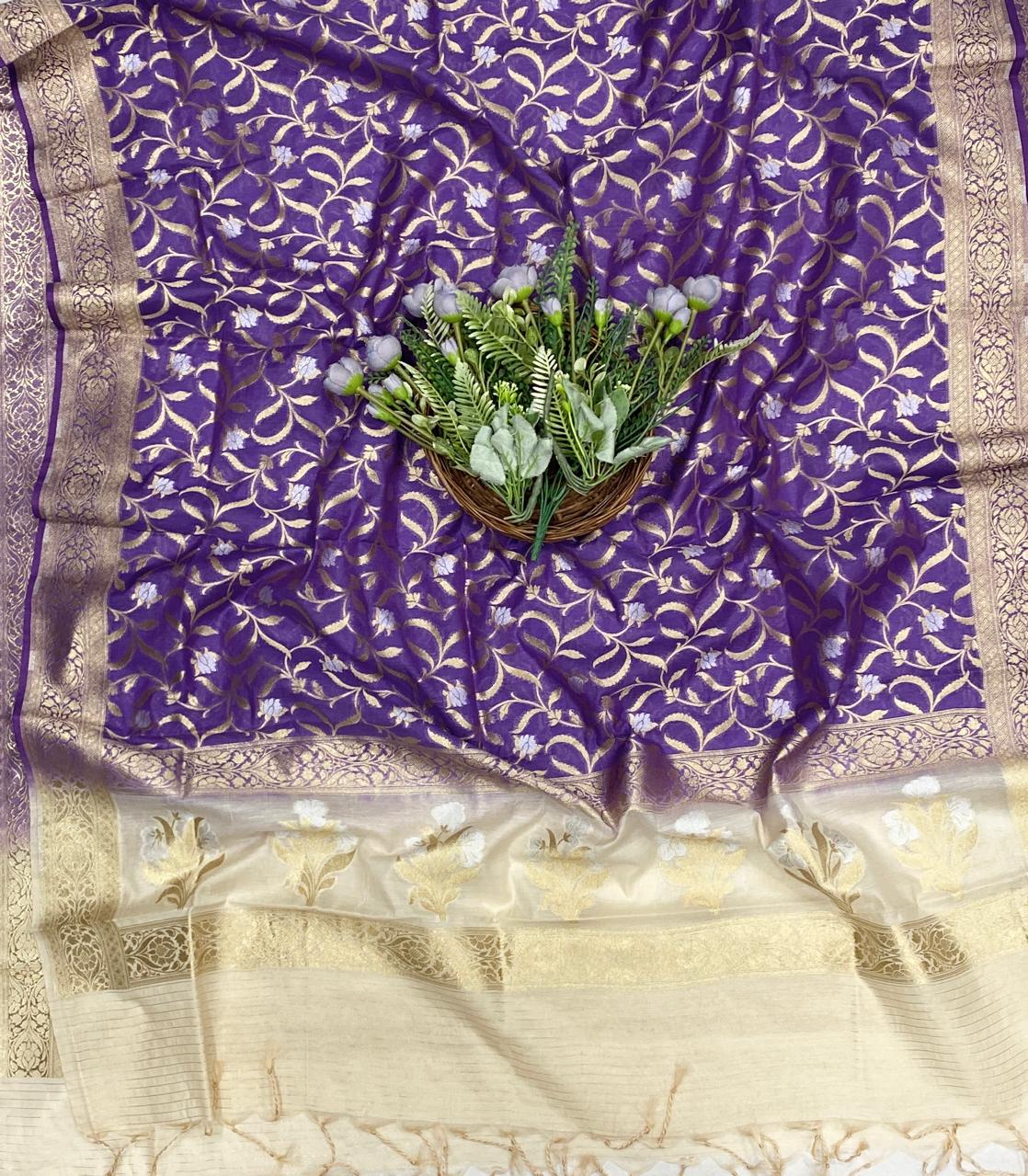 391D Banarasi Silk Purple Suit Fabric / CKC Banarasi Edit