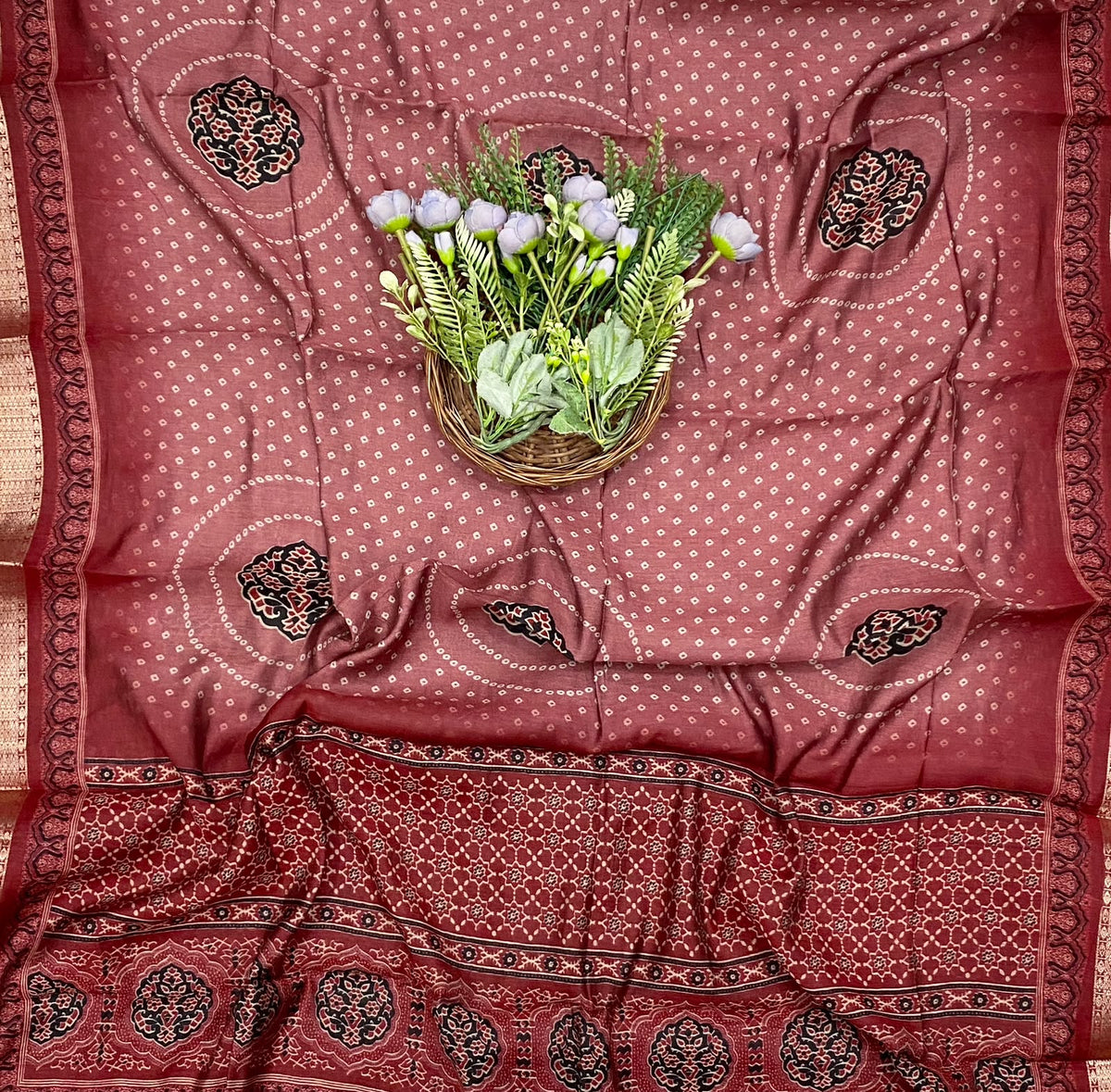 419D Maheshwari Dusty Pink Suit Fabric / CKC Maheshwari Suits