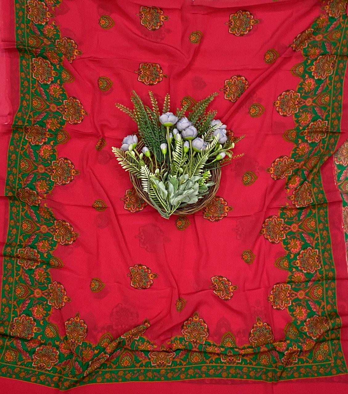 278D Crepe Red Suit Fabric / CKC Crepe Suits