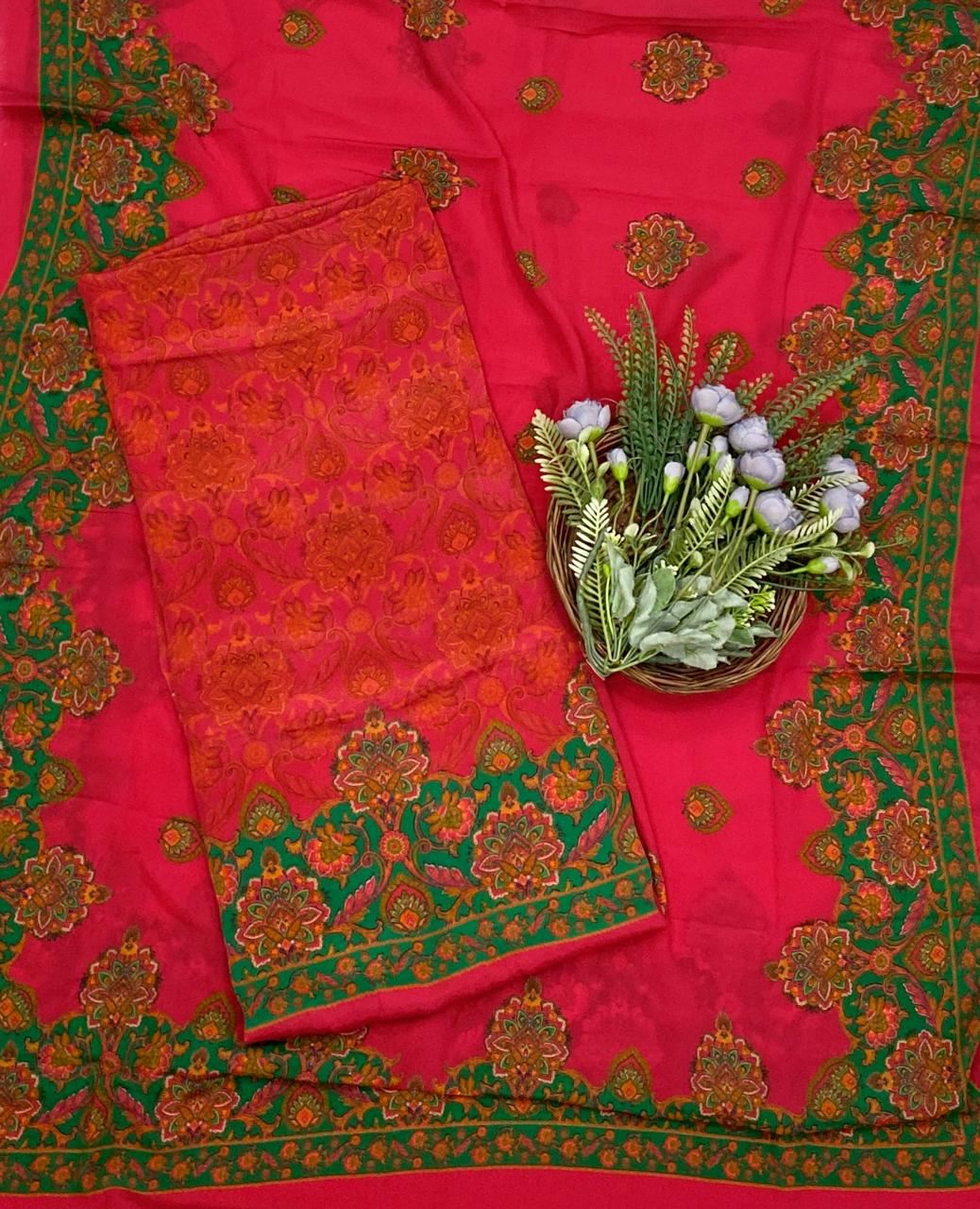 278D Crepe Red Suit Fabric / CKC Crepe Suits