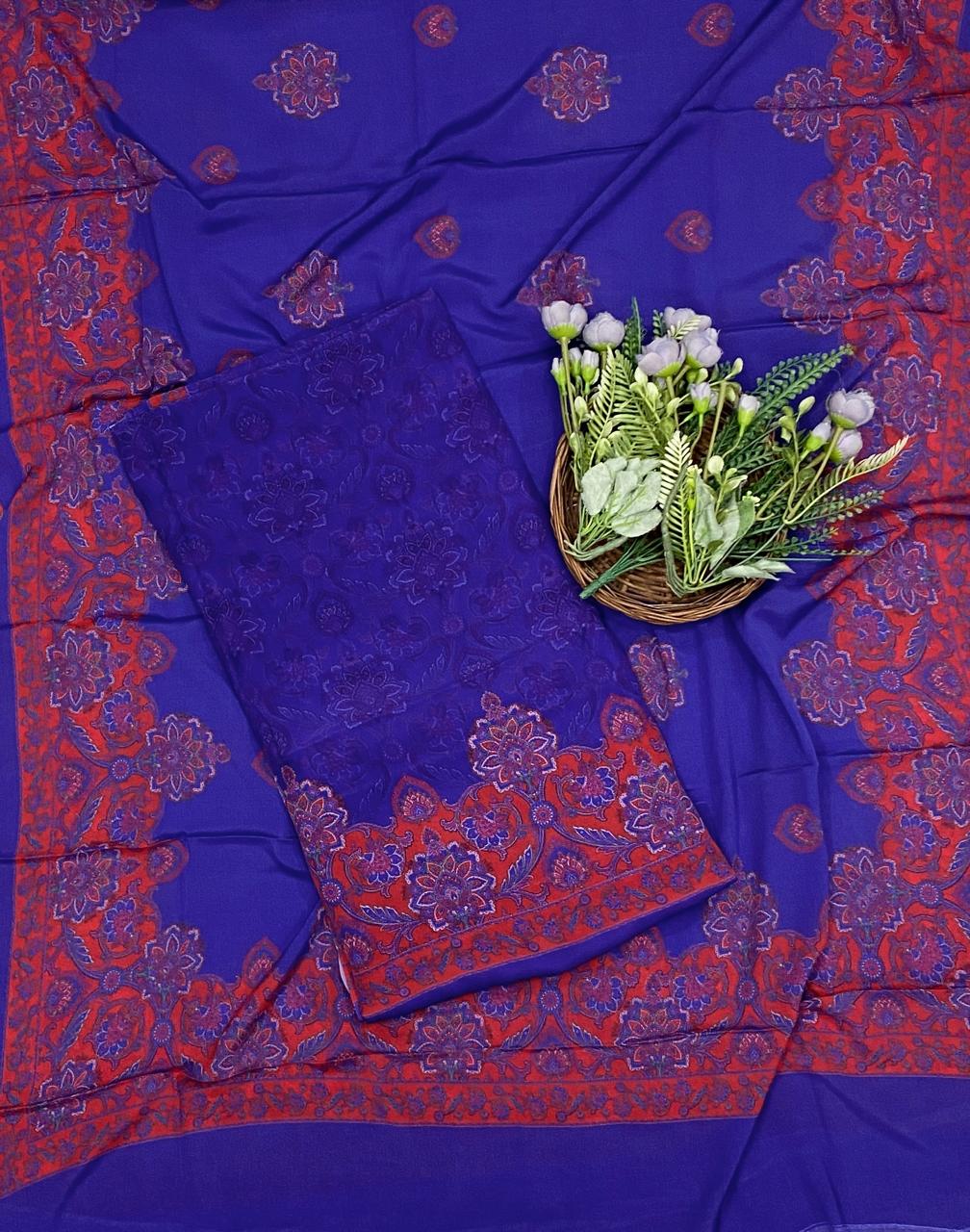 280D Crepe Blue Suit Fabric / CKC Crepe Suits