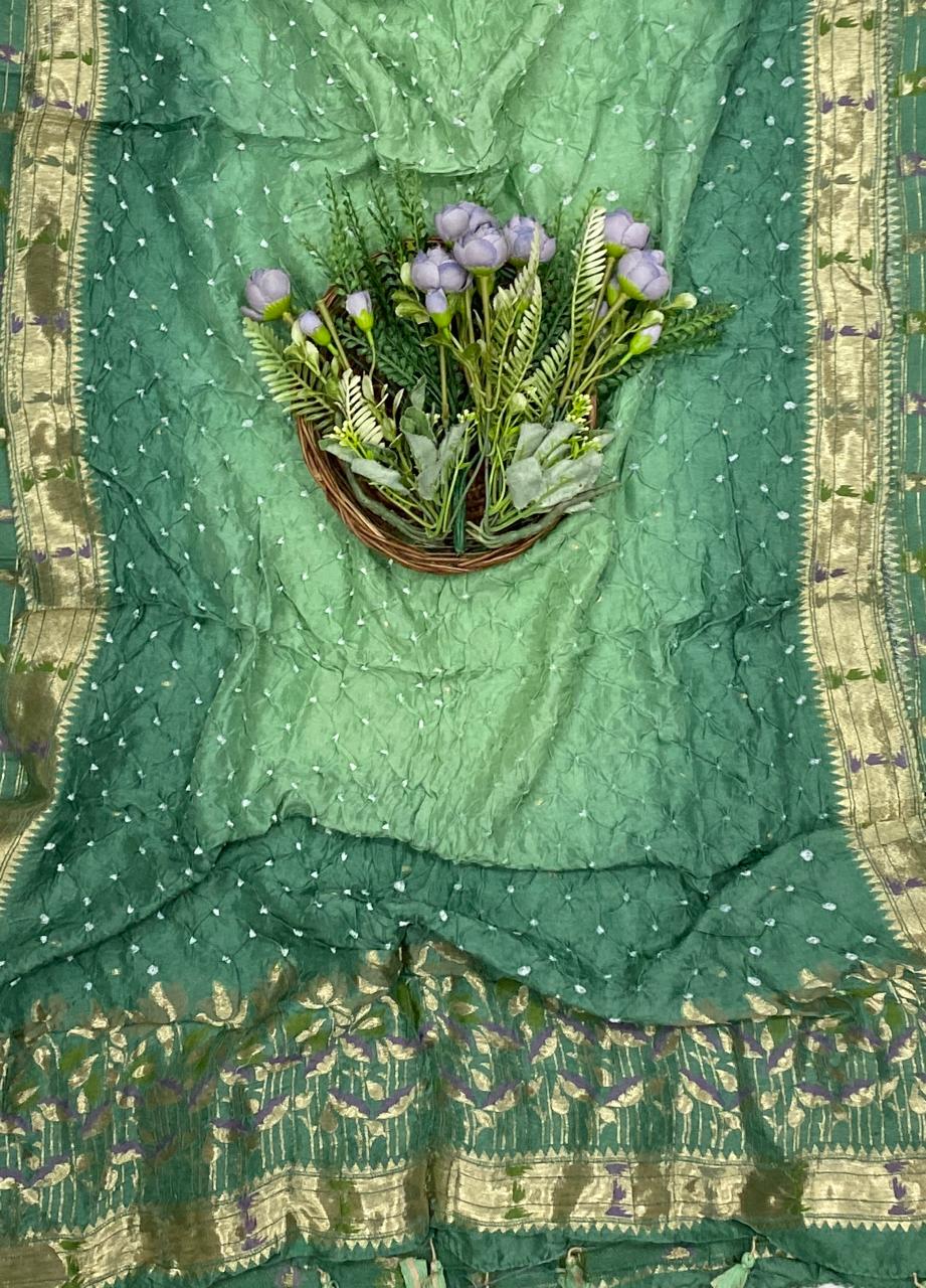 311D Dola Silk Green Suit Fabric / CKC Jaipuri Suits