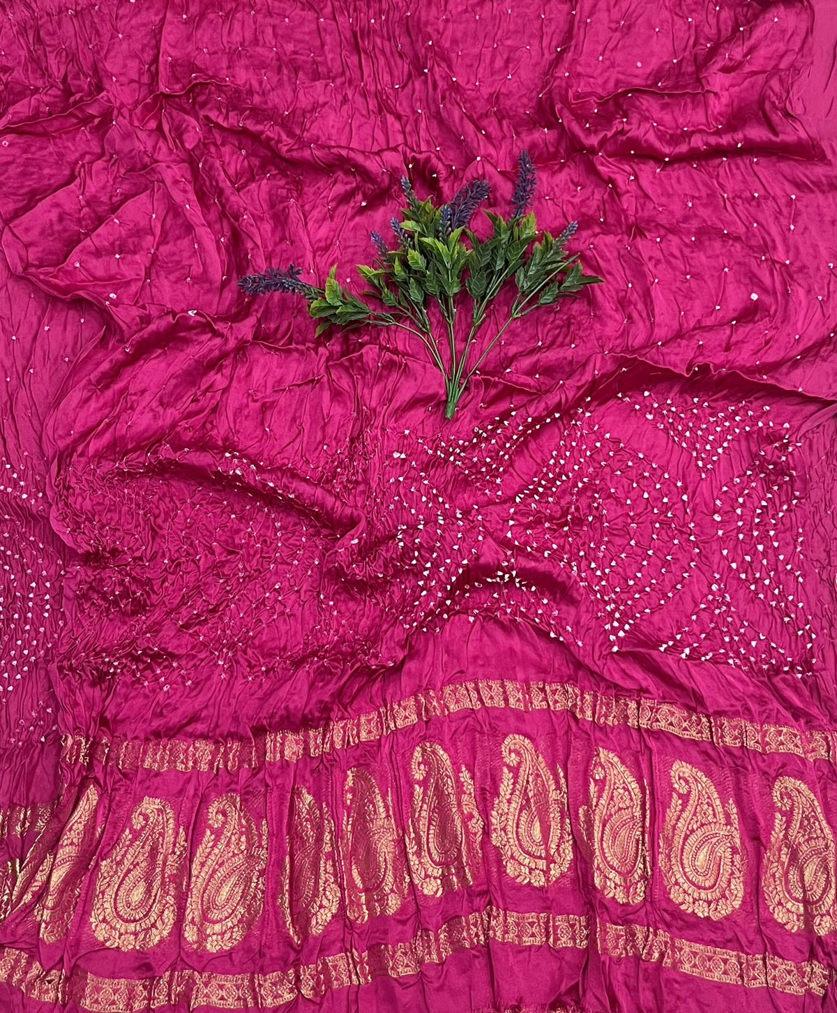 308D Pure Gajji Silk Dark Pink Suit Fabric / CKC Jaipuri Suits