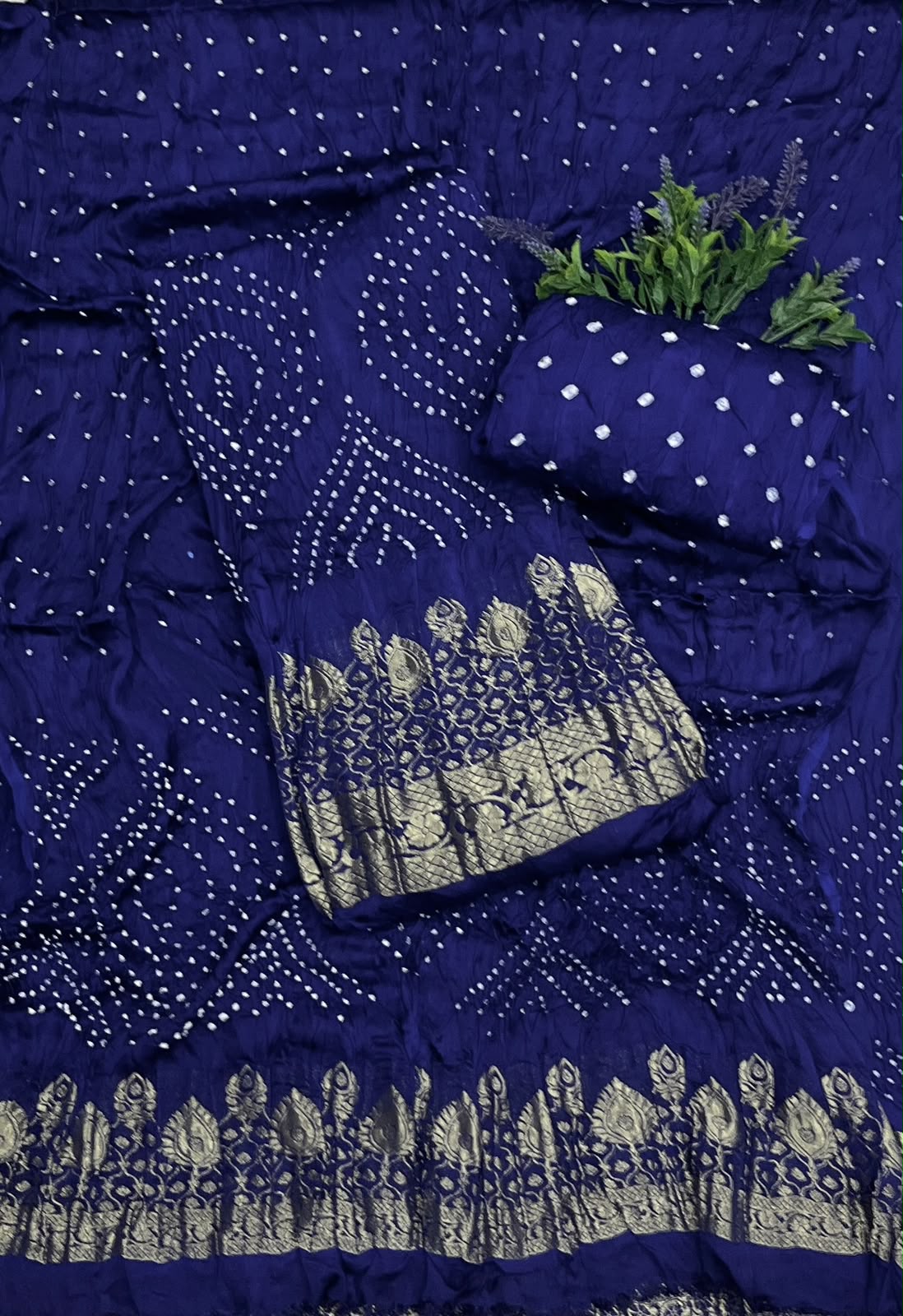 306D Pure Gajji Silk Dark Blue Suit Fabric / CKC Jaipuri Suits