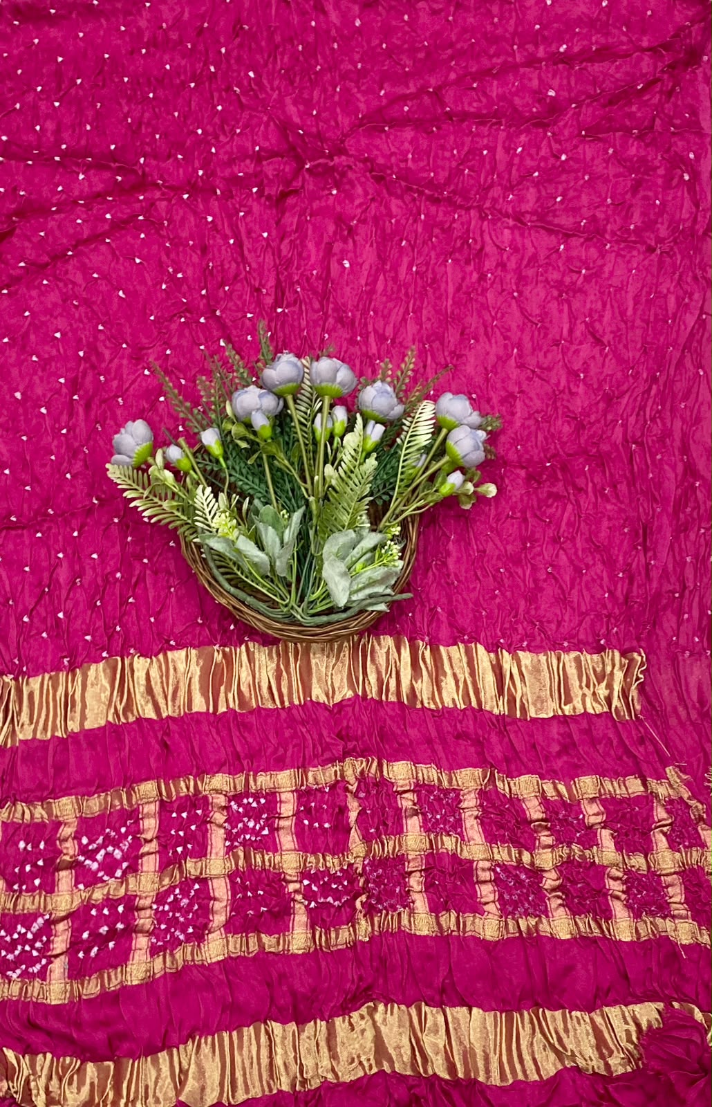 304D Pure Gajji Silk Dark Pink Suit Fabric / CKC Jaipuri Suits