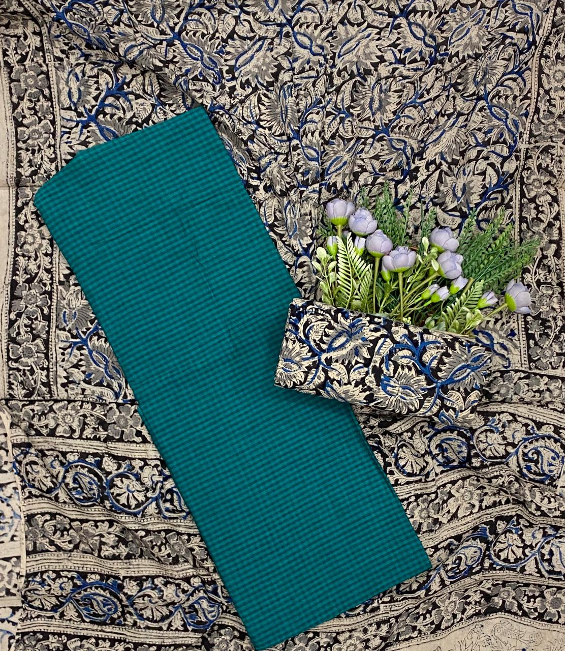 350D Cotton Dark Sea Green suit Fabric / CKC Cotton Bazaar