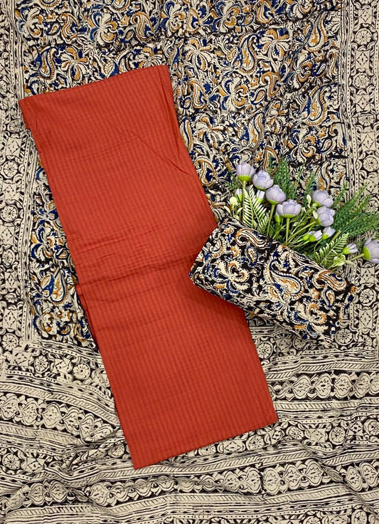 346D Cotton Rust Red suit Fabric / CKC Cotton Bazaar