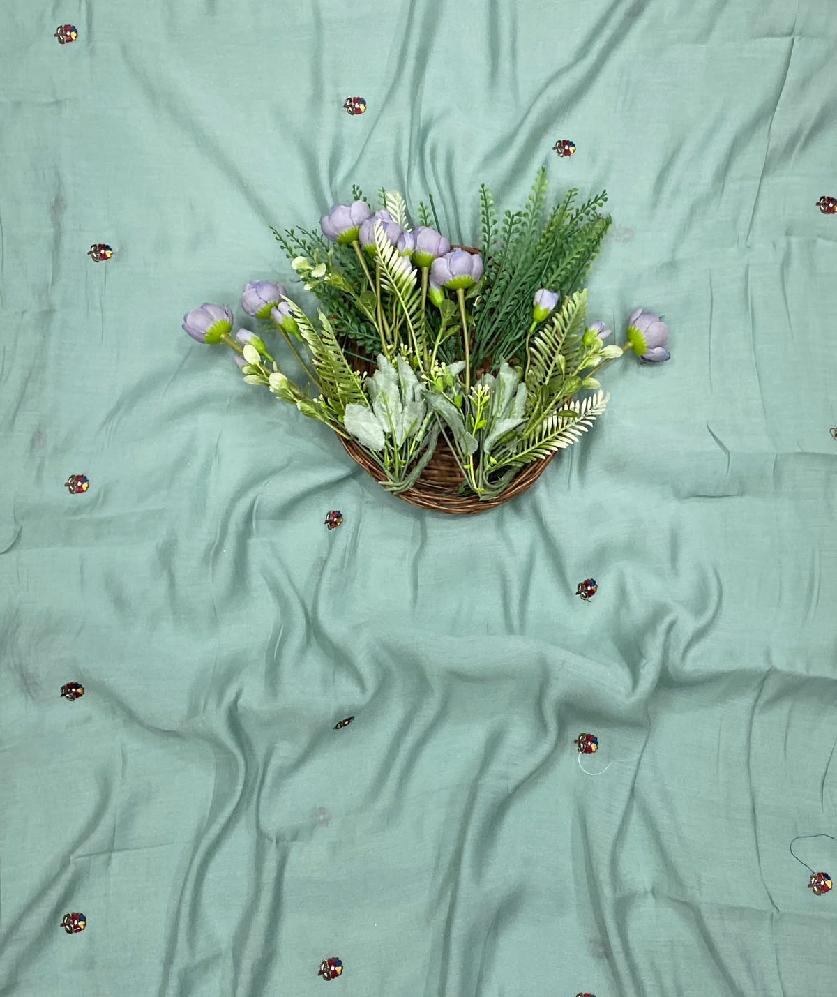 423D Mul Cotton Sea Blue Suit Fabric / CKC Mul Cotton