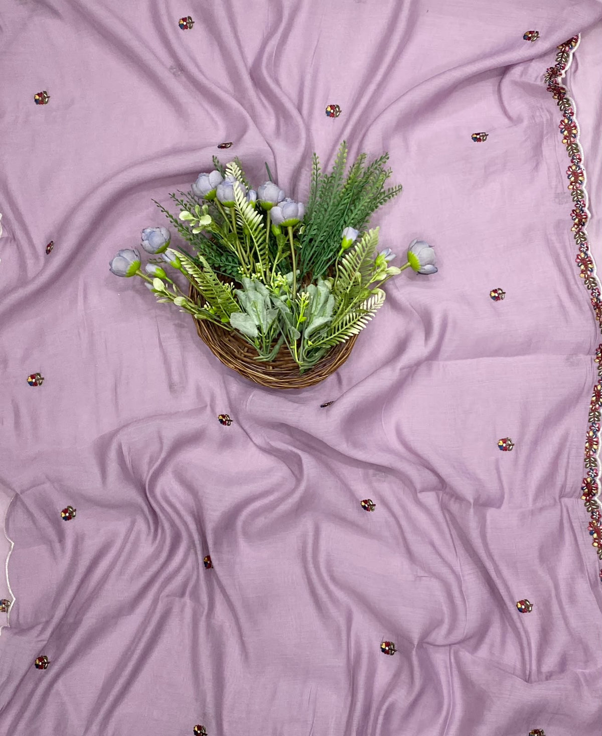 425D Mul Cotton Lilac Suit Fabric / CKC Mul Cotton
