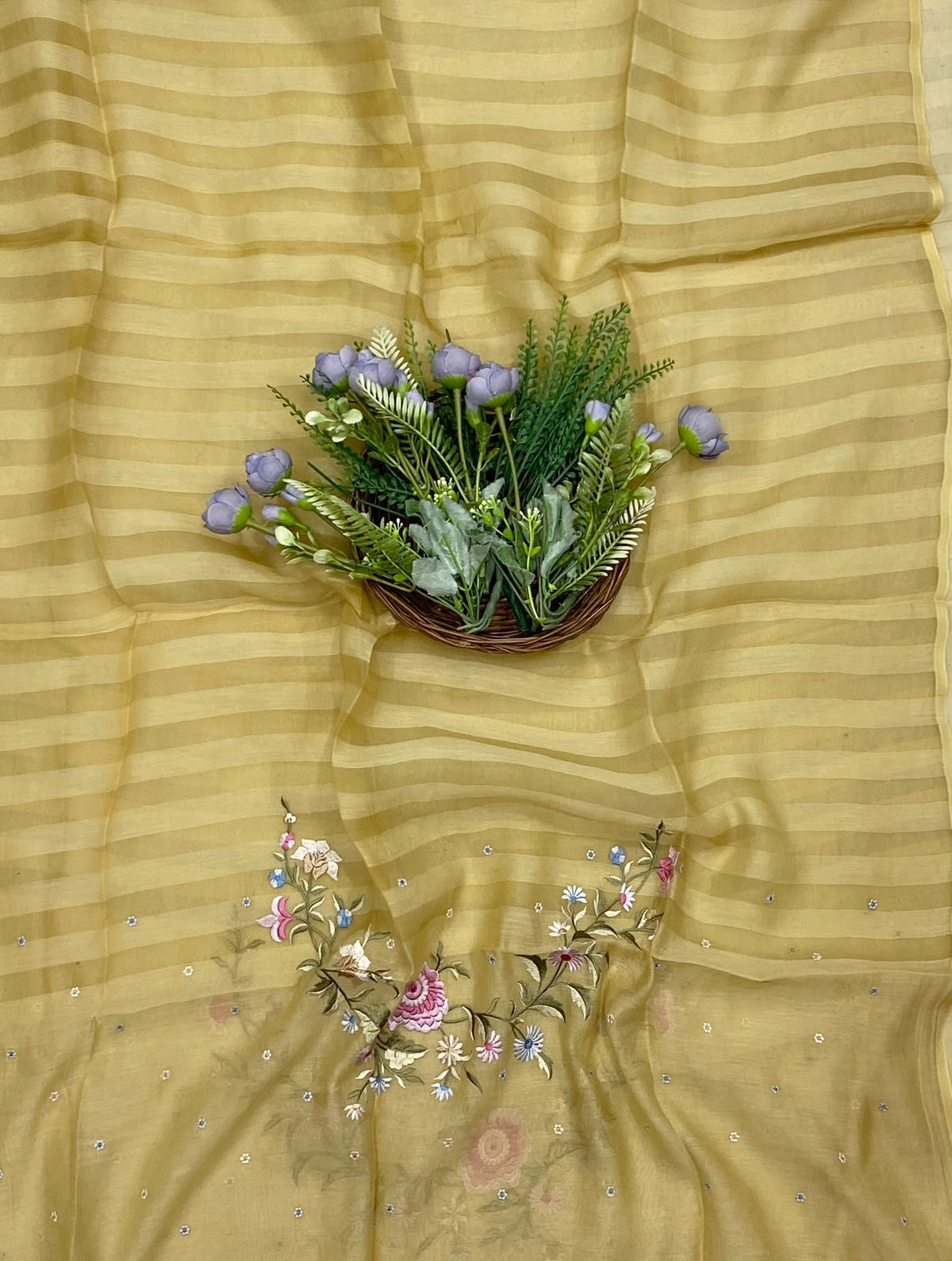 428D Pure Mul Cotton Dusty Yellow Suit Fabric / CKC Mul Cotton
