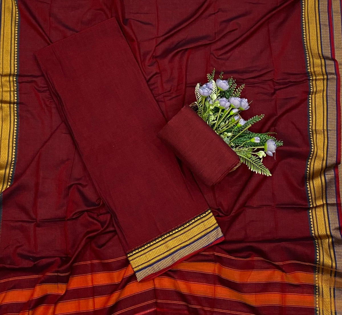 399D Cotton Dark Red Suit Fabric / CKC Cotton Bazaar