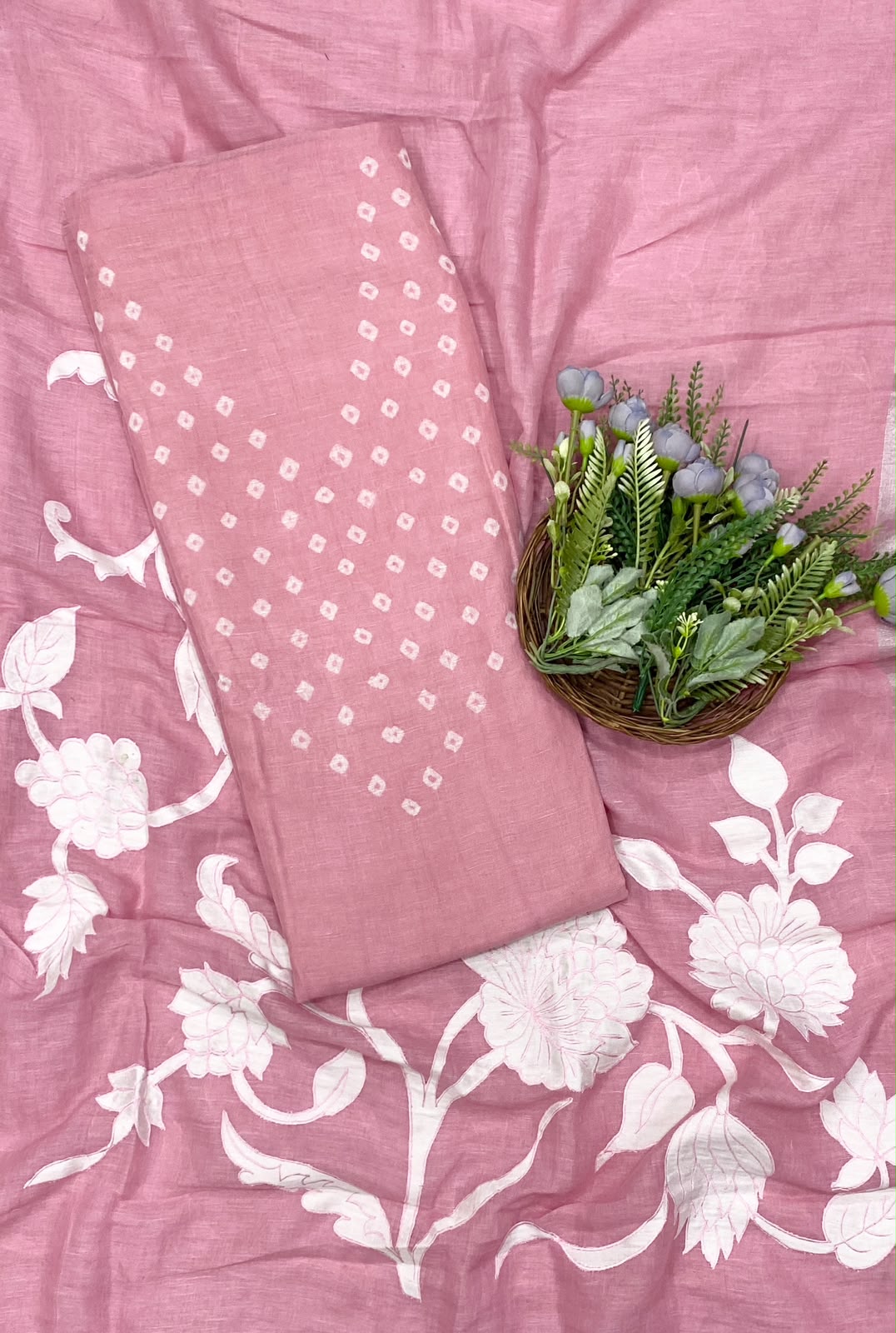 453D Pure Linen Pink Suit Fabric/ CKC Linen Suits