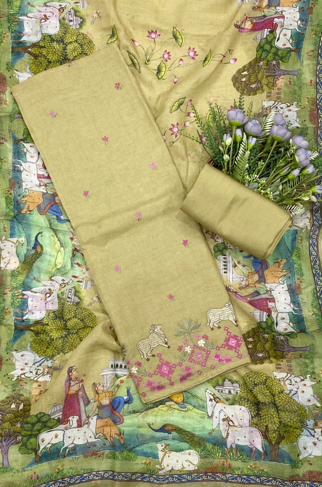 454D Pure Linen Lemon Suit Fabric/ CKC Linen Suits