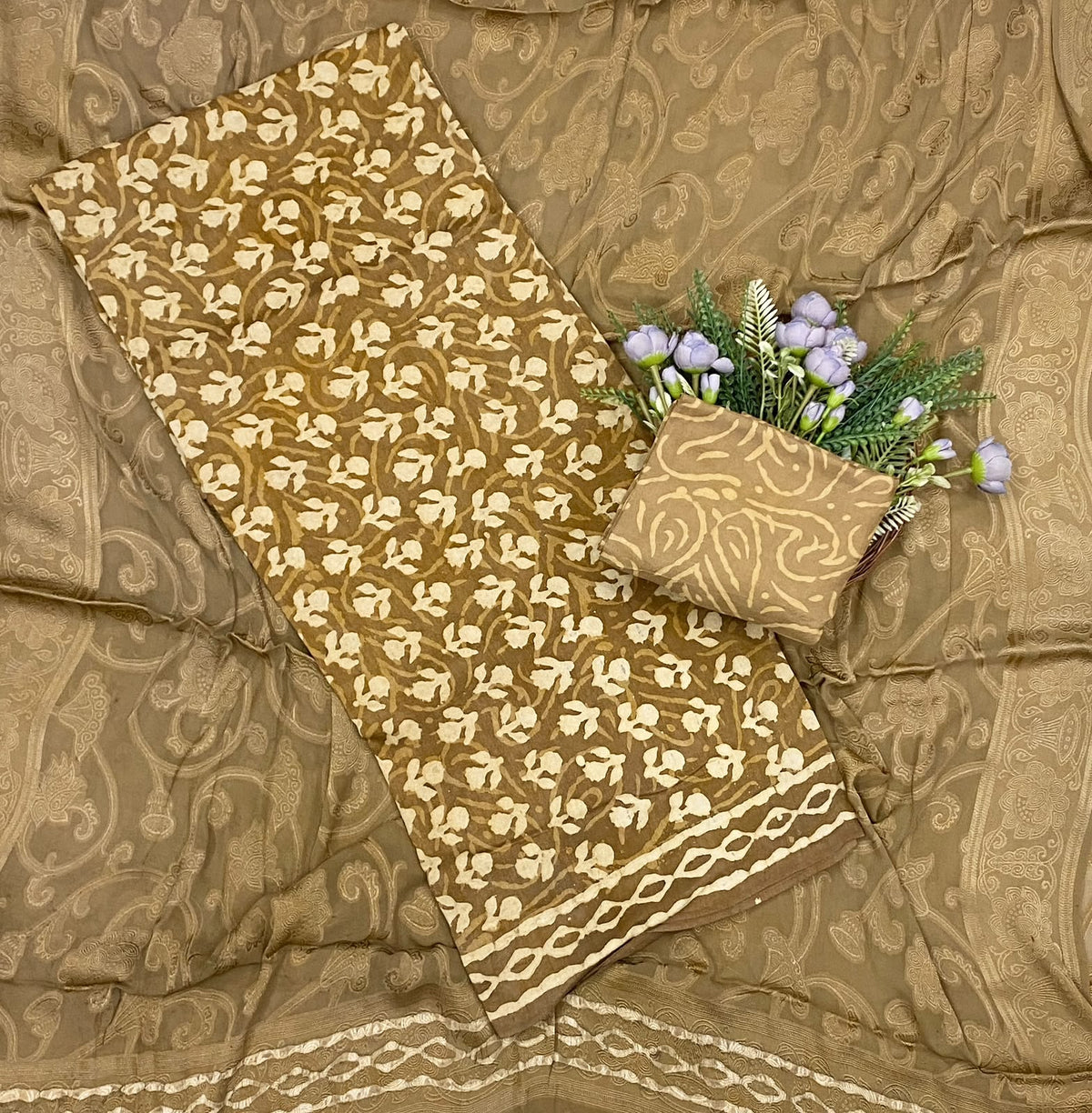 460D Modal Dusty Mustard Suit Fabric / CKC Jaipuri Suits