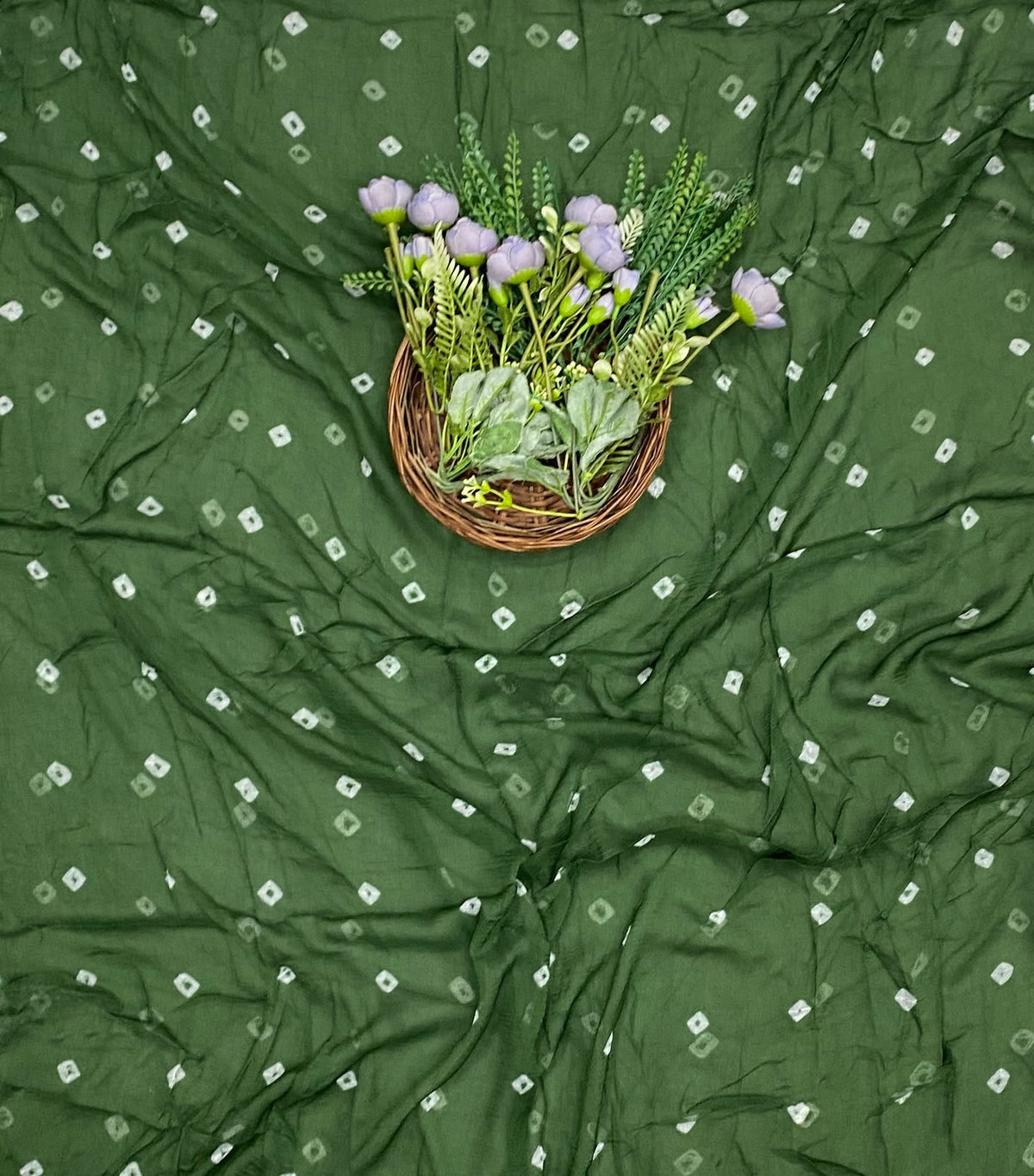477D Pure Modal Green Suit Fabric / CKC Jaipuri Suits
