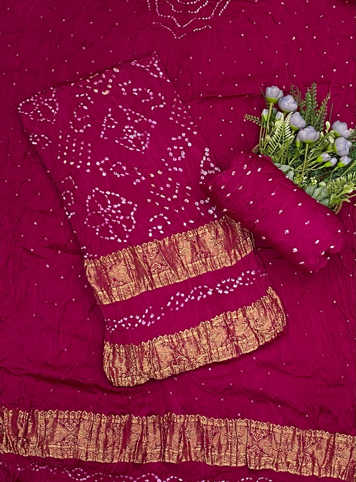 502D Pure Modal Dark Pink Suit Fabric / CKC Jaipuri Suits