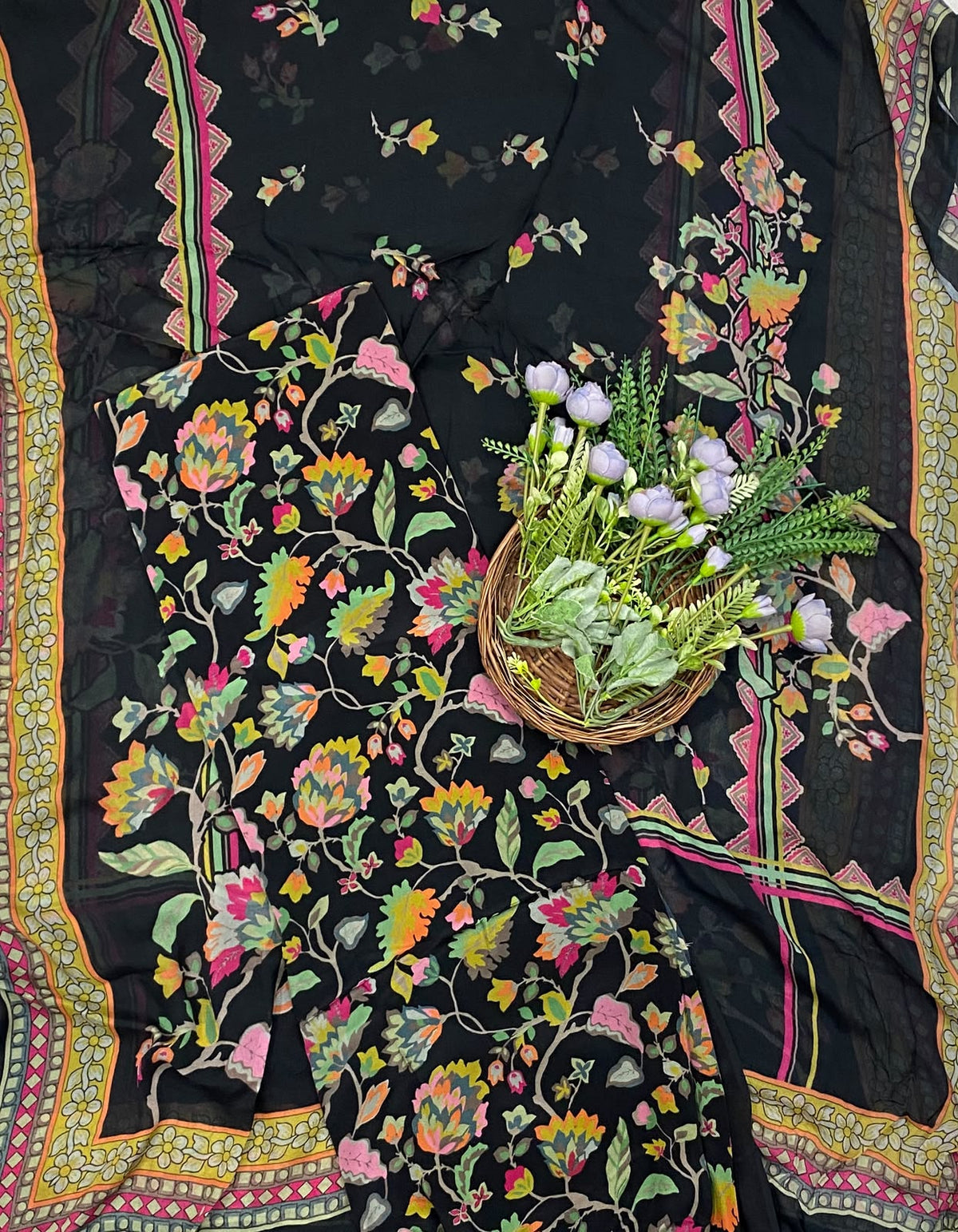 511D Crepe Jet Black Suit Fabric / CKC Crepe Suits