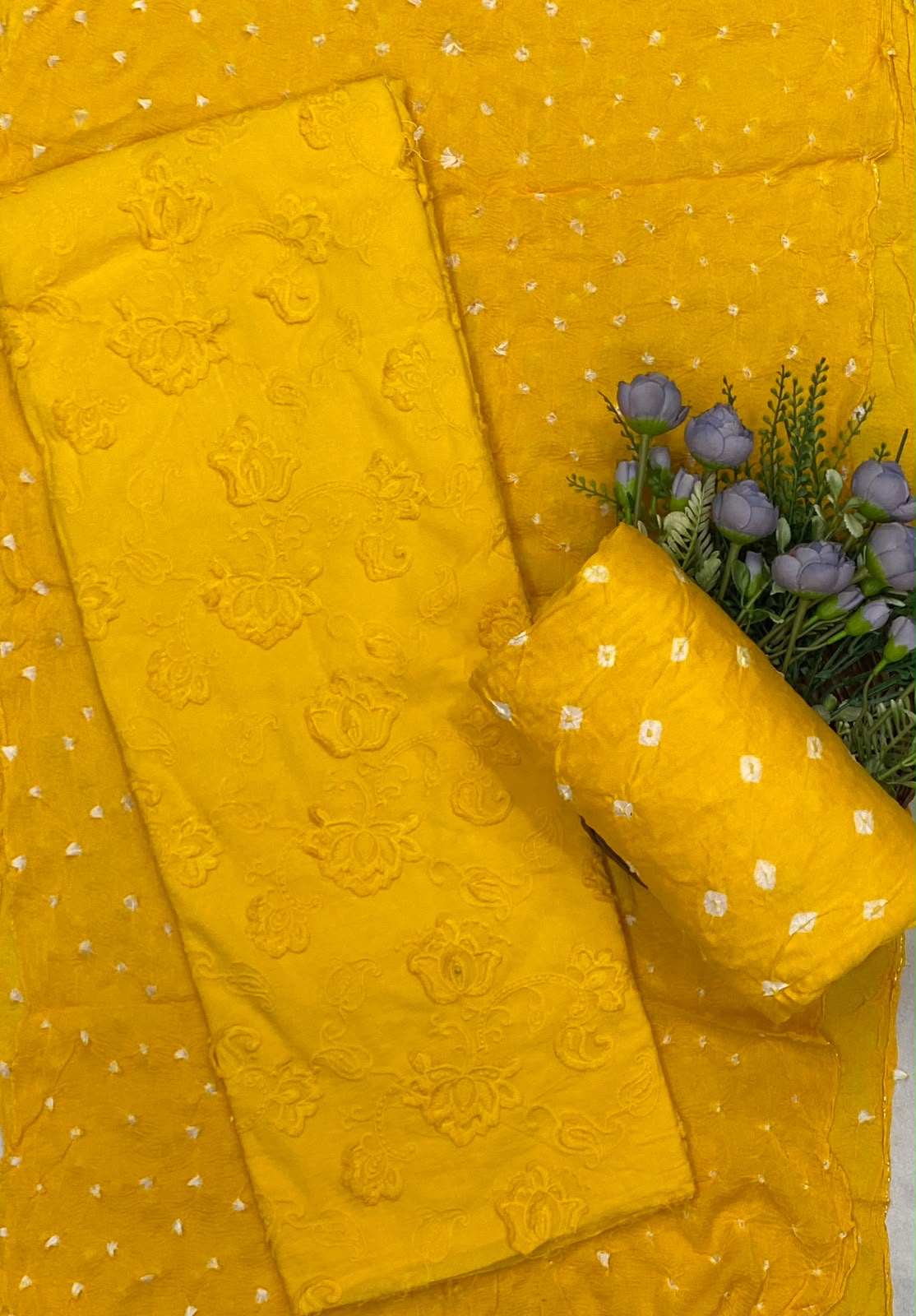 510D Cotton Yellow Suit Fabric / CKC Cotton