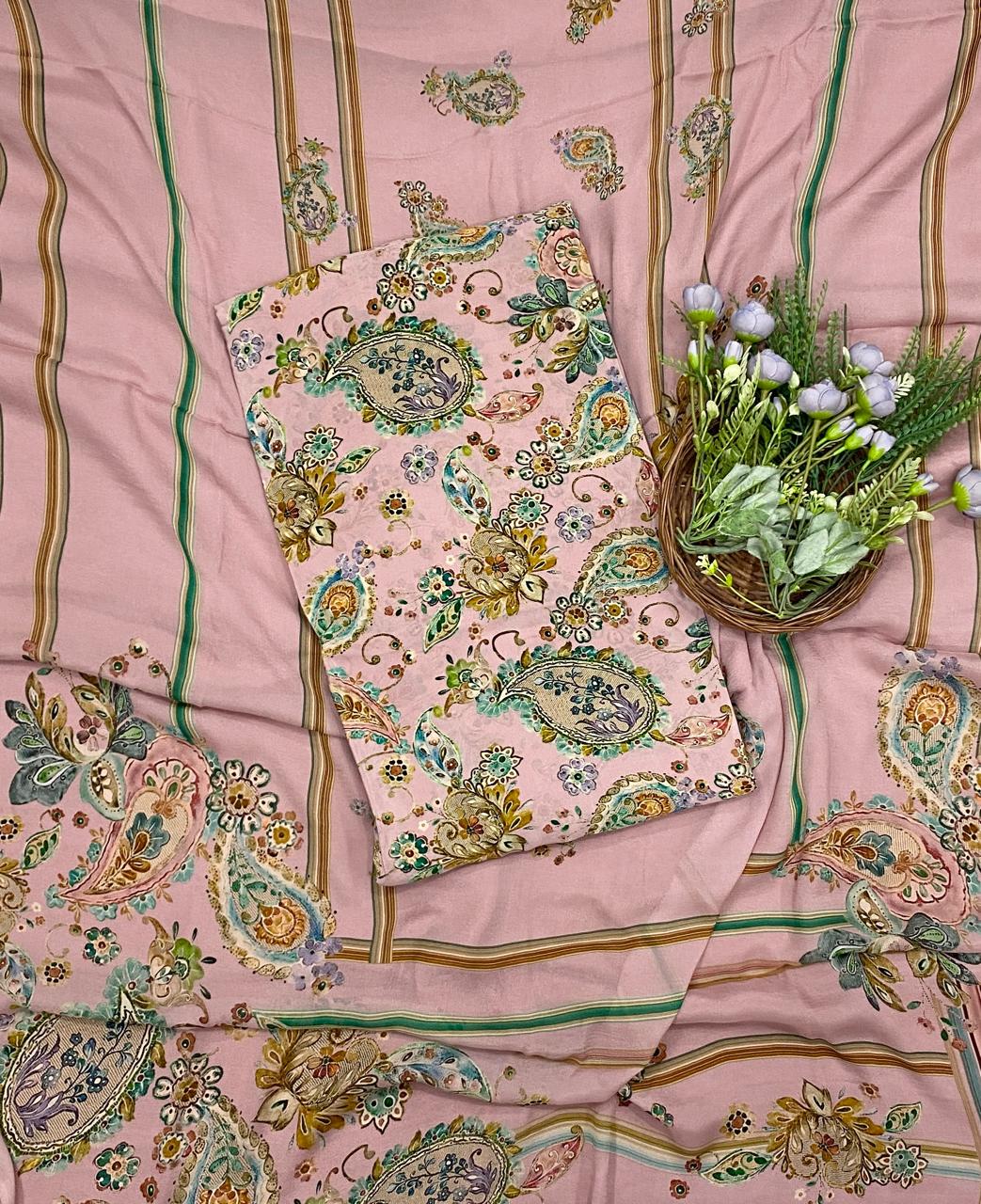 515D Crepe Dusty Pink Suit Fabric / CKC Crepe Suits