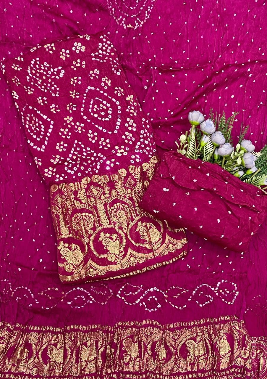 491D Pure Modal Hot Pink Suit Fabric / CKC Jaipuri Suits