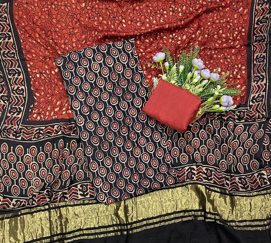 558D Modal Silk Black Suit Fabric / CKC Jaipuri Suits