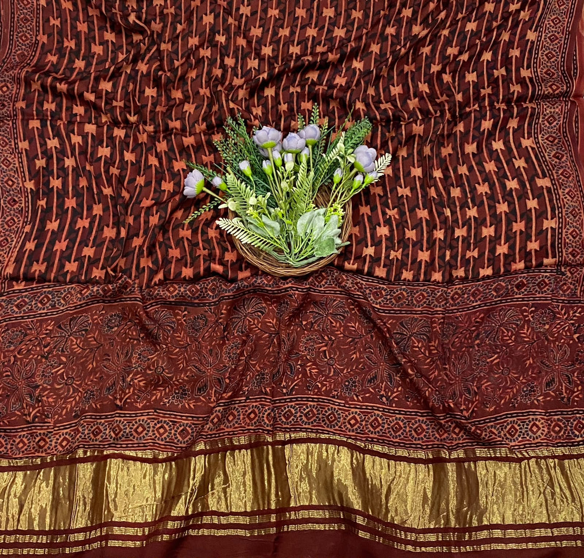 557D Modal Silk Dark Red Suit Fabric / CKC Jaipuri Suits