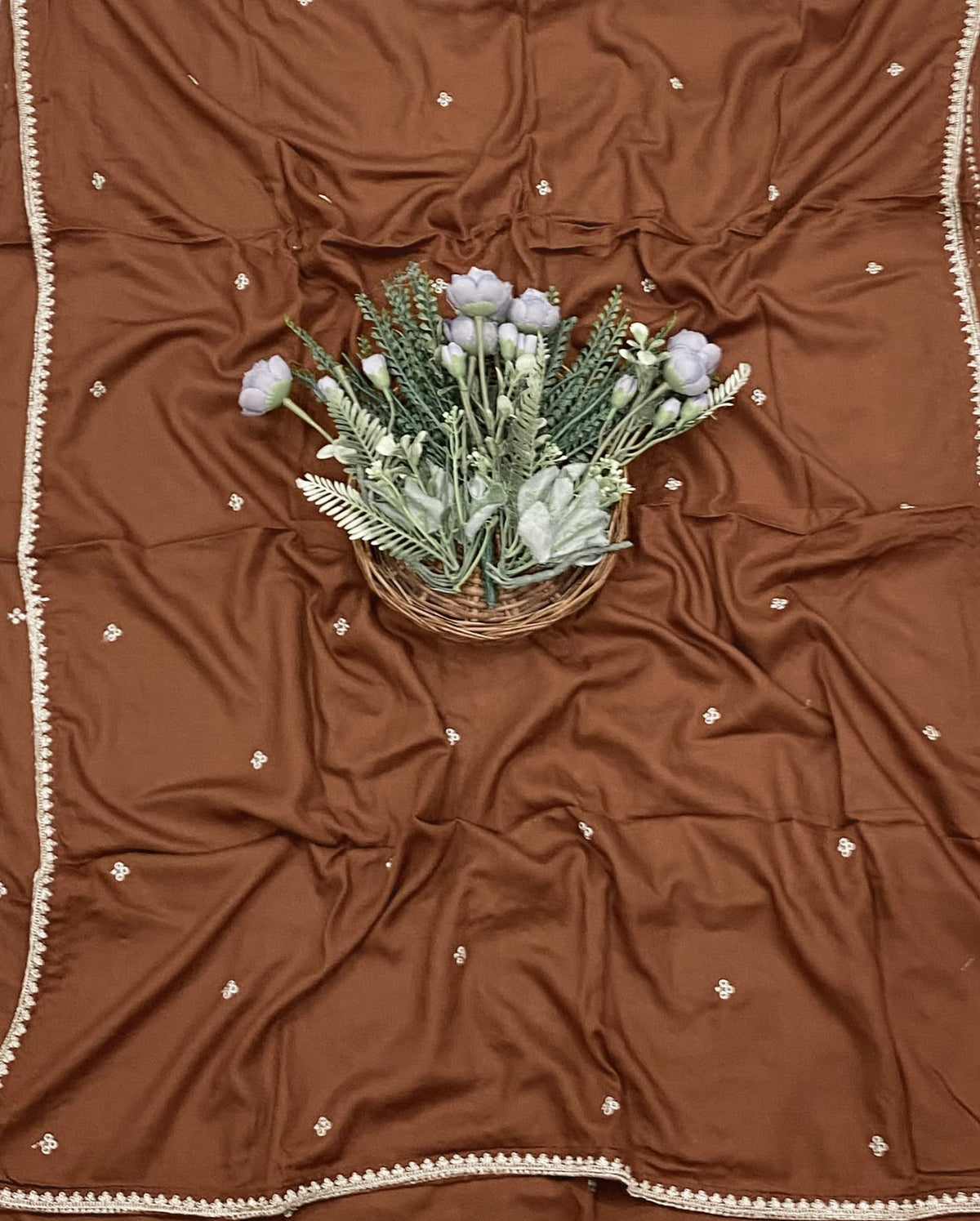 615D Pashmina White Suit Fabric/ CKC Winter Suits