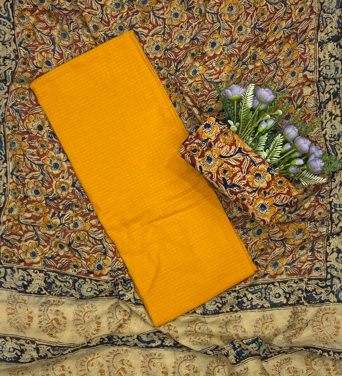 647D Cotton Yellow suit Fabric / CKC Cotton Bazaar