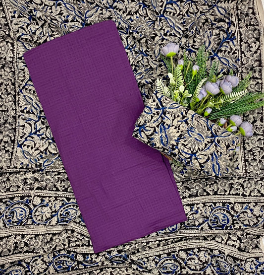 648D Cotton Purple suit Fabric / CKC Cotton Bazaar