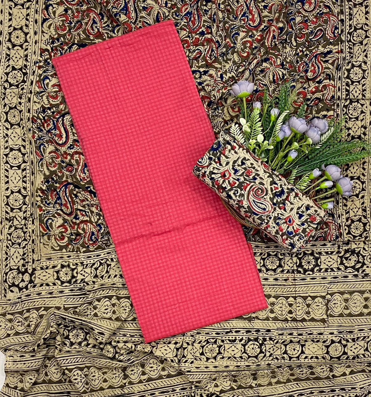 650D Cotton Pink suit Fabric / CKC Cotton Bazaar