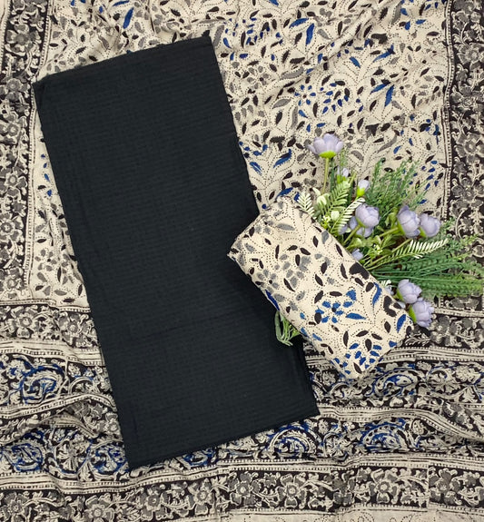 653D Cotton Black suit Fabric / CKC Cotton Bazaar